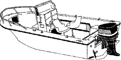 V HULL CENTER CONSOLE FISHING WITH HIGH BOW RAILS (CARVER COVERS) 96" 19' 6" CCF 19 O/B 18"